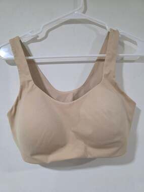 Huug Wire-Free Padded Bralette Size M Beige Nylon Spandex